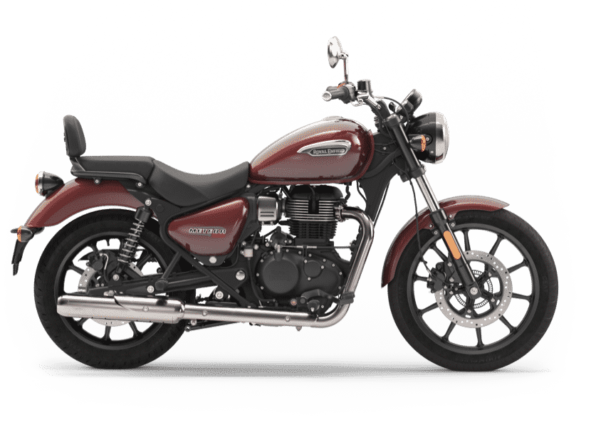 brown colour crusier motorcycle by Royal Enfield