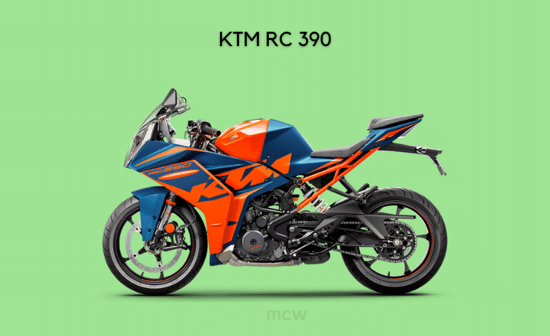 KTM RC 390 2022 orange and blue variant